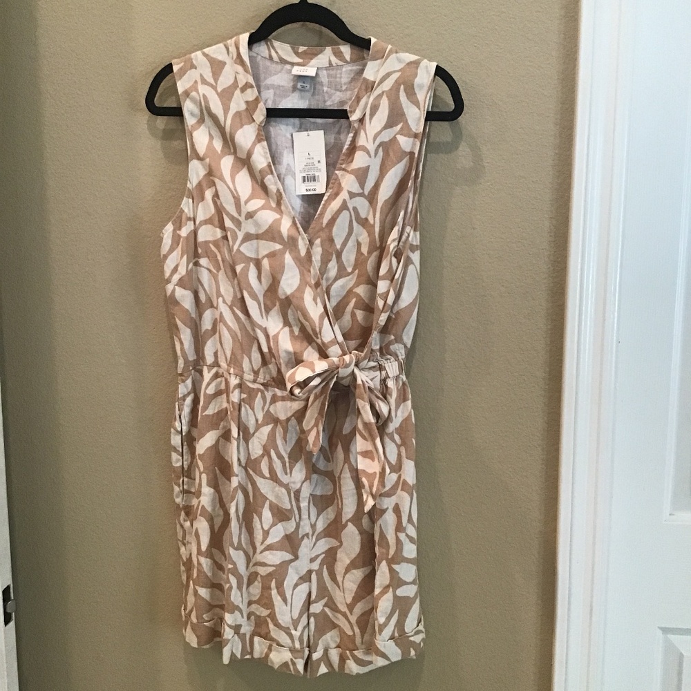 Linen Short Romper  NWT  A New Day Brand